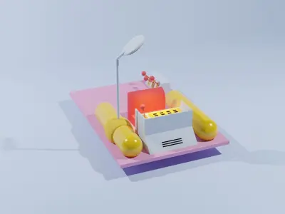 Doraemon Time Machine 3D model