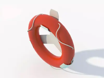Lifebuoy Low-Poly Low-poly 3D model