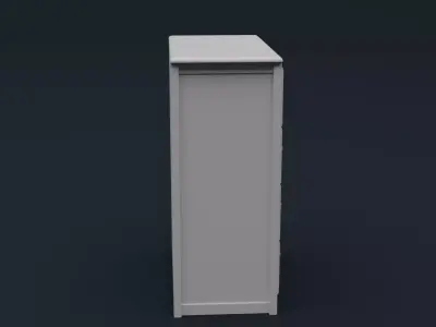 Wooden  Drawer Low-poly 3D model