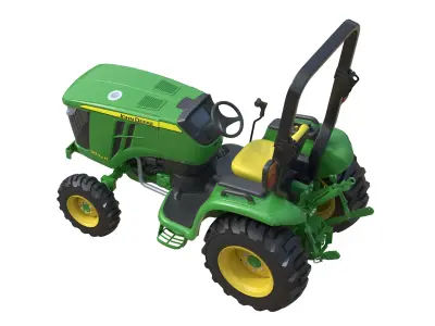 John Deere 3046R Compact Utility Tractor Low-poly 3D model