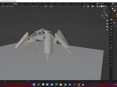 3D model super Spider sci-fi with texture Free 3D model