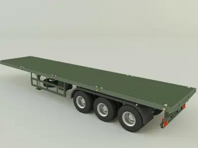 military trailer 3D model