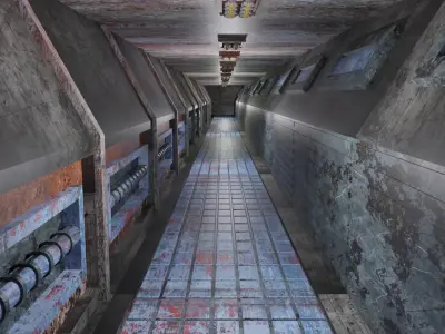 Dirty Tunnel Low-poly 3D model