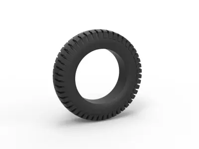 Military tire 8 Scale 1 to 10 3D print model