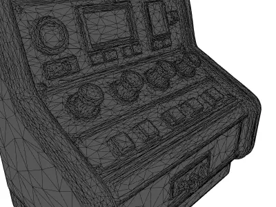 Vintage SciFi Control Panel Low-poly 3D model