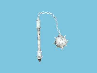 Medieval Flail 05 Frost - Character Fantasy Weaponry Low-poly 3D model