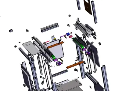 Automatic Elevator for Conveyor Line 3D model