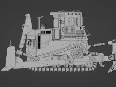 IDF D9 armored bulldozer 3D print model