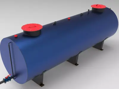Fluid Tank Low-poly 3D model purchase