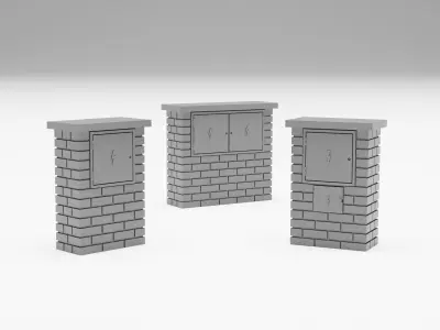 Electrical junction boxes H0 scale 3D print model