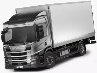 Box rigid truck P-series 2018 3D model