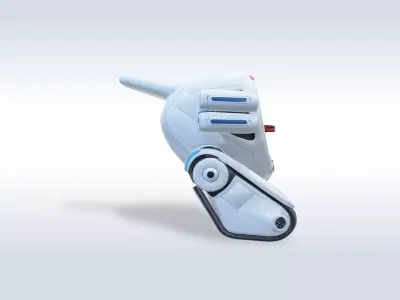 Futuristic Sci-Fi Robot Vehicle with Pilot Game Ready 95 3D model