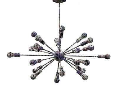 Sputnik chandelier 3D model purchase