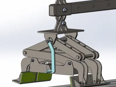 Slab tong for concrete pole  3D model
