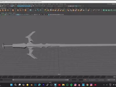 sword model Low-poly 3D model get