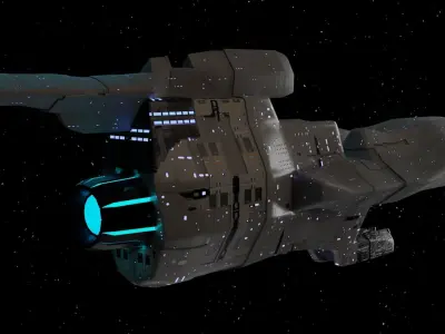 Star Ship Low-poly 3D model