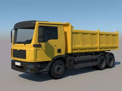 Rigged Lorry Model 3D model