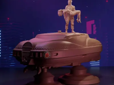 Leeloo and Korben Dallas  the Fifth Element taxi scene printable 3D print model