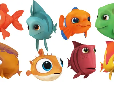  Mega Cartoon Sea Creatures 40 in 1 Collection 