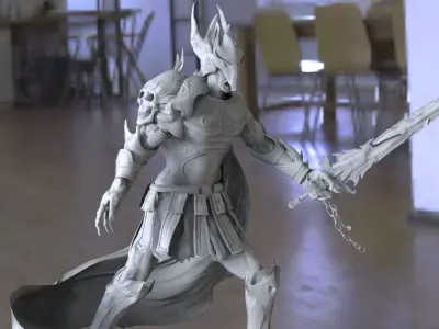 Scull Knight warrior 3D model