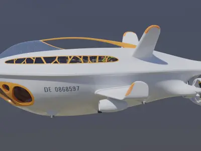 Airship Futuristic 3D model