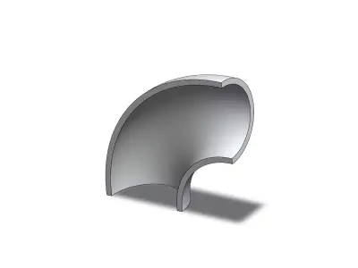 EN10253-2 Pipe Elbow 90 Long Radius DN25-DN200 STEP IGES  3D model
