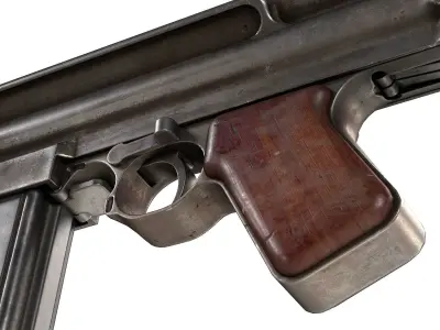 PBR Lewis Assault Phase Rifle Low-poly 3D model
