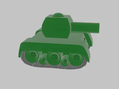 T-1 Tank Low-poly 3D model