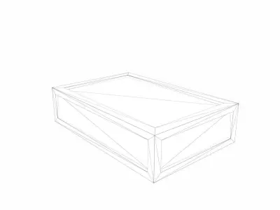 Old Wooden Cargo Crate 2 PBR Low-poly 3D model