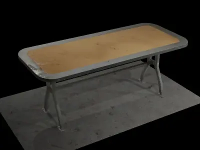 Rusty Table Low-poly 3D model purchase