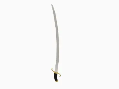Cavalery saber Free low-poly 3D model
