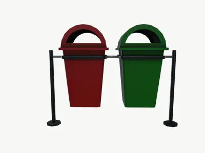 Dust bins 3D model