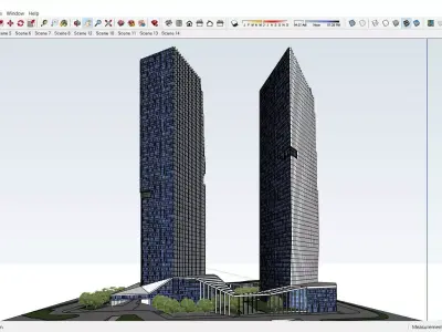 Sketchup Commercial Complex 109 3D model