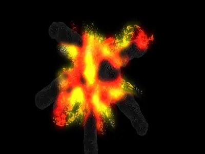 Explosion 3D fireball 3D model