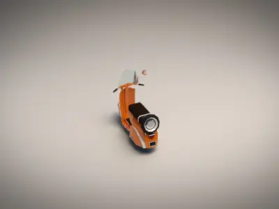 Low-Poly Cartoon Vespa Scooter Low-poly 3D model buy