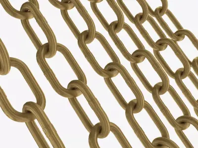 Gold Chain Low-poly 3D model