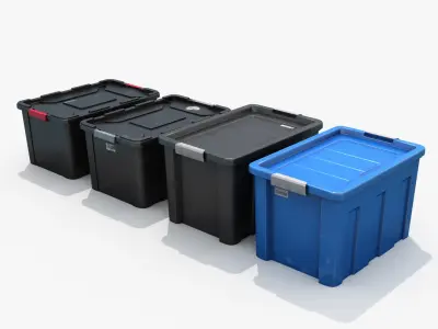 Storage plastic bins 3D model