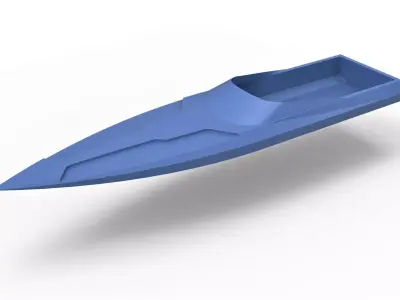 Speed boat hull Scale 1 to 24 3D print model
