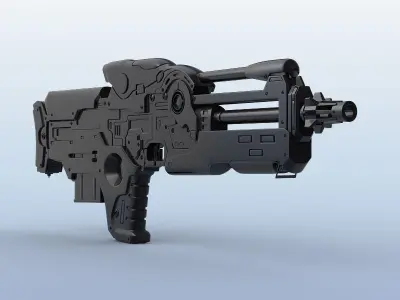 Sci-Fi Gun 02 3D model