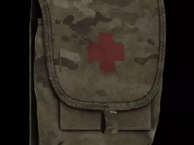 Paraclete Custom Rigger Medical GP Pouch Low-poly 3D model