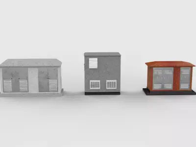 Electric Substation set 3D model