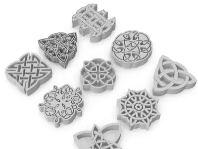 Celtic Symbols 01 3D model