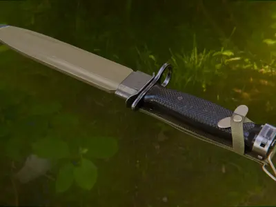 M7 Bayonet with scabbard Low-poly 3D model