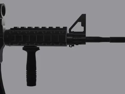 M4A1 assault rifle gun Free low-poly 3D model