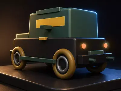 Stylized SUV Vehicle  Low Poly Car Low-poly 3D model