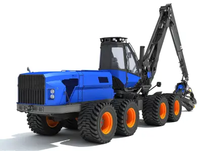Forestry Harvester 3D model buy