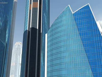 Etihad Towers 3D model