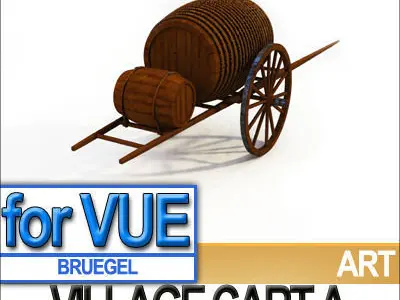 Bruegel Village Cart A 3D model