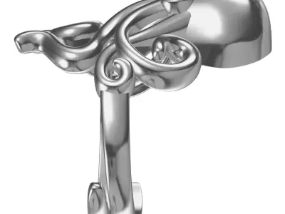 Antique Octopus Hip Hop Ring 3D print model