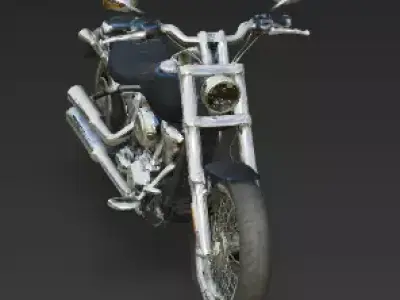 Classic American Heavy Cruiser Motorcycle 3D Model Low-poly 3D model